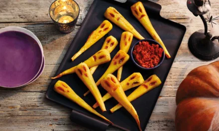 Paszternákszellemek sült paprika mártogatóval